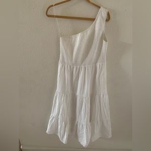 Single Strap Long White Dress